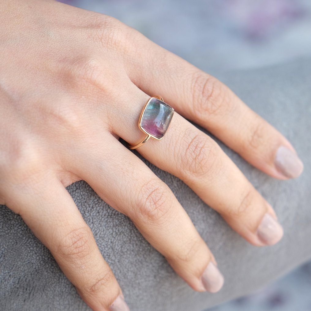 Δαχτυλίδι - 14 καράτια Κίτρινο χρυσό -  10.42ct. tw. Τουρμαλίνης #4.3