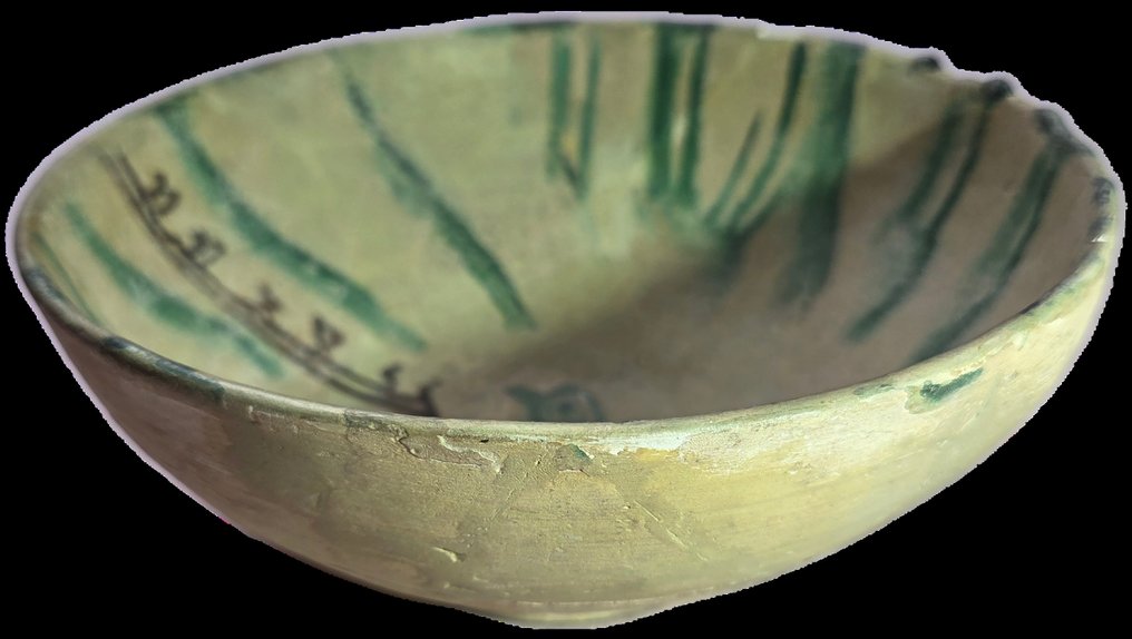 Πιατέλα από κεραμικό με επίστρωση κασσίτερου Abbasid. - Μεσαιωνική Ισλαμική Τέχνη 10ος αιώνας #2.1