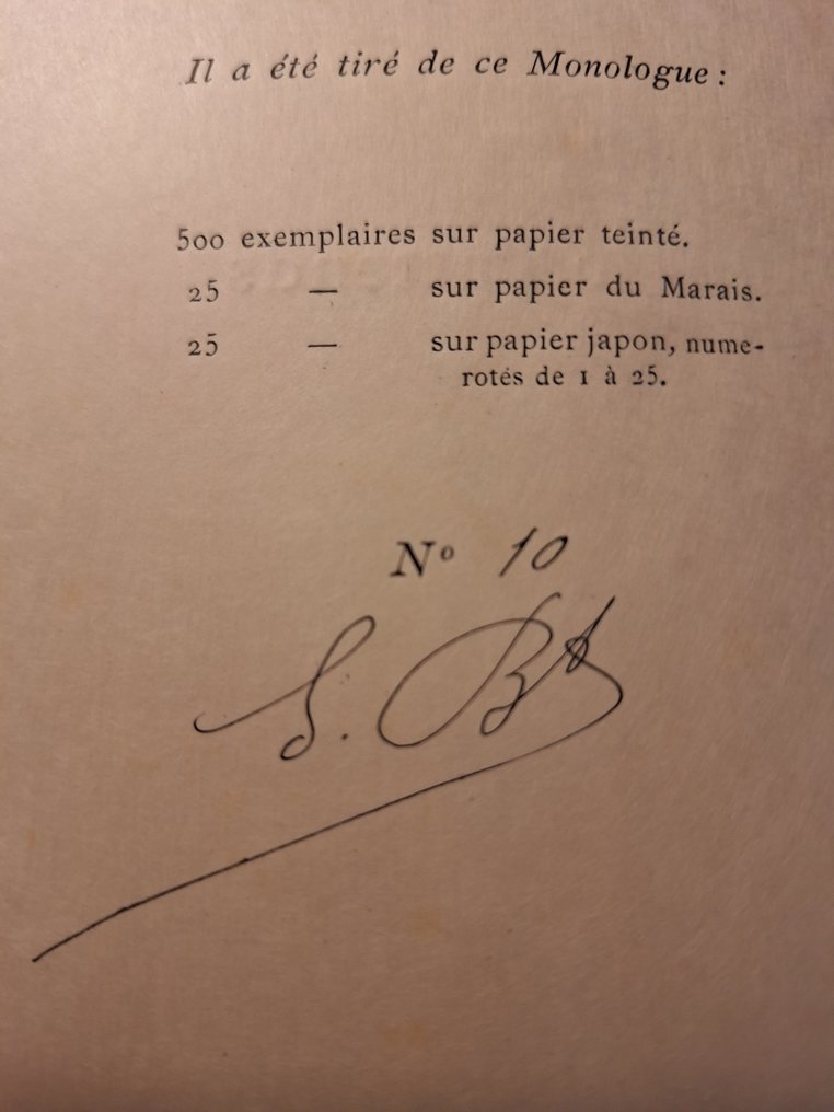 Georges Bouret / Ferdinandus / Léon Vanier - Je l'attends [1/25 de tête sur Japon + aquarelle originale + envoi autographe signé] - 1887 #3.2