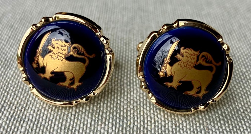 Other brand - Gold-plated, Μέταλλο - Μανικετόκουμπα - Λιμόζ Γαλλία - Λιοντάρι #3.2