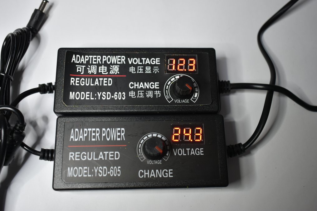 TIM light alle - Model train scenery (2) - Two adjustable power supplies with display, one adjustable between 3-12 volts DC and the other #2.1