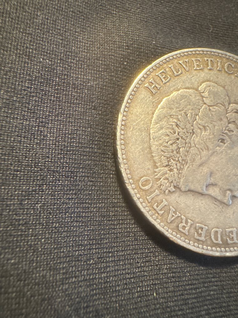 Zwitserland, Bern 5 Francs 1890 / Head of Helvetia  (Zonder minimumprijs) #2.1