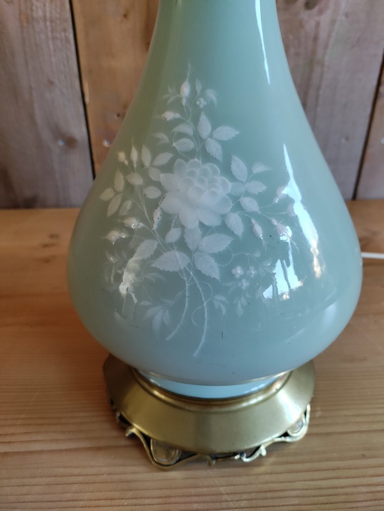Φωτιστικό - Πορσελάνη, Μπρούντζος, Ορείχαλκος - Πορσελάνινο φωτιστικό celadon, 19ος αιώνας. #4.3