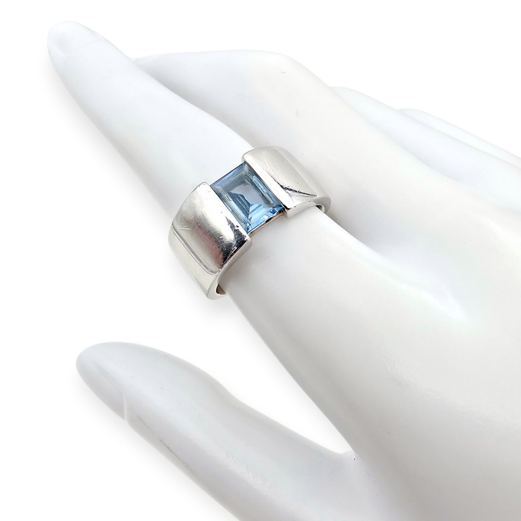 Senza prezzo di riserva - Anello Argento - Topaz (Certificato) #4.3