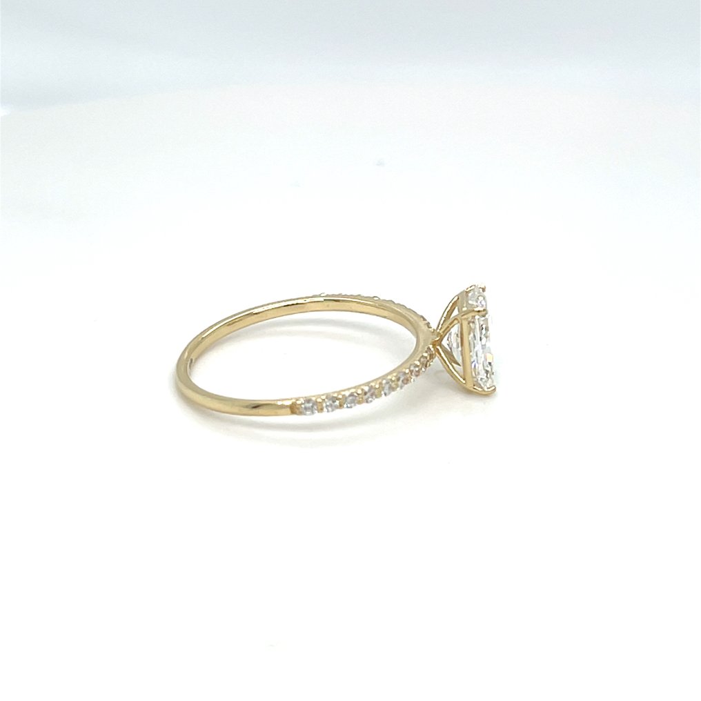 Ingen reservasjonspris - Ring - 14 karat Gull -  1.19ct. tw. Diamant (Lab-dyrket) - Diamant #3.2