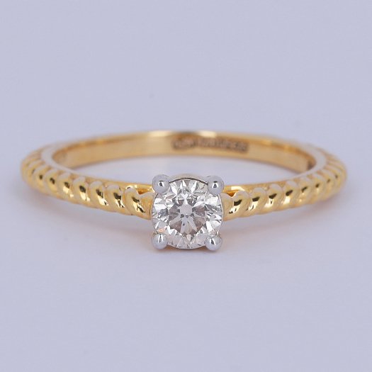 χωρίς τιμή ασφαλείας - Δαχτυλίδι - 14 καράτια Κίτρινο χρυσό -  0.38ct. tw. Διαμάντι (Φυσικό) - Δαχτυλίδι με μονόπετρο διαμαντιού #1.0