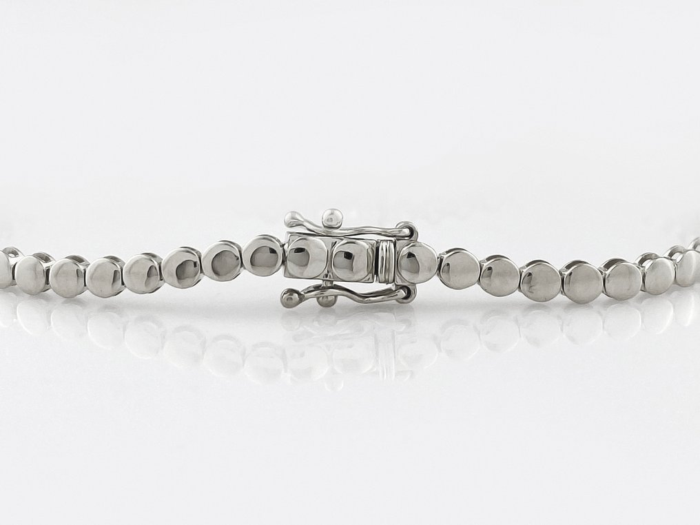 手鈪 - 14 克拉 白金 - 2.98ct. tw. 鉆石 (實驗室培育) - 鉆石 #1.0