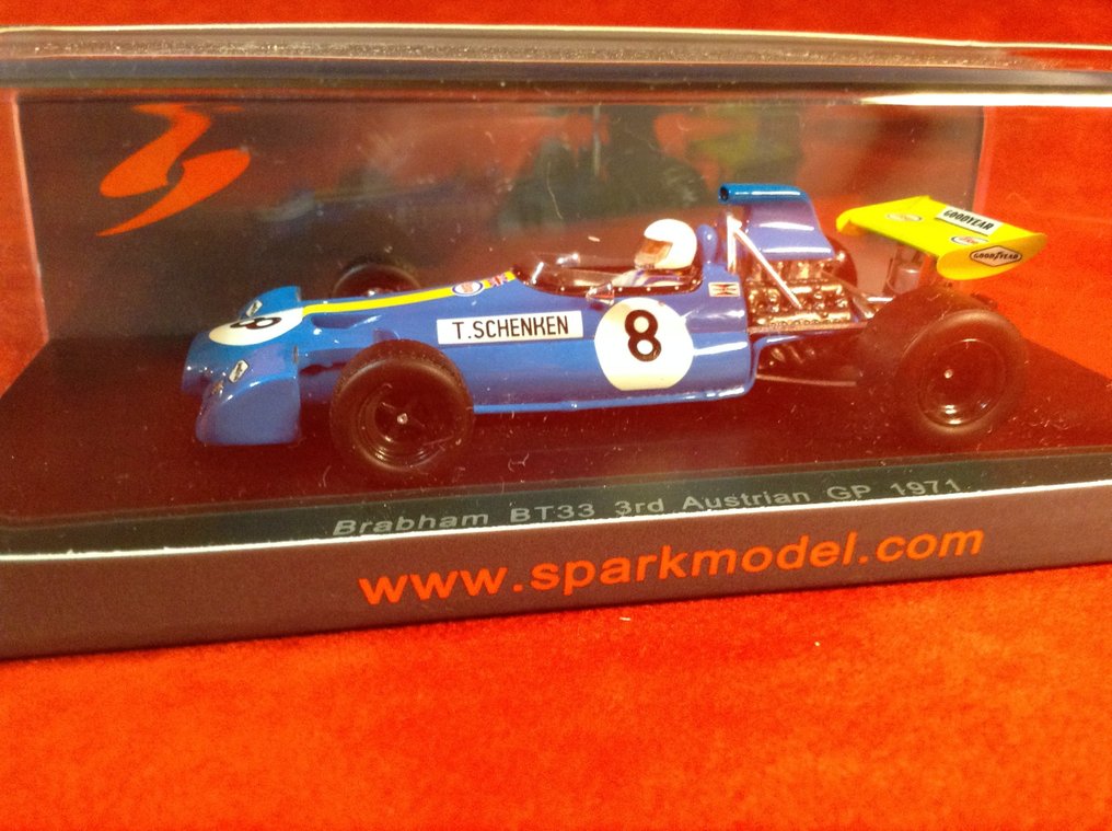 Spark 1:43 - 模型賽車 - ref. #S4344 Brabham Ford BT33 F.1 3° Austrian GP 1971 #8 Tim Schenken - 卓越品质——限量版，如今难得一见 #1.0