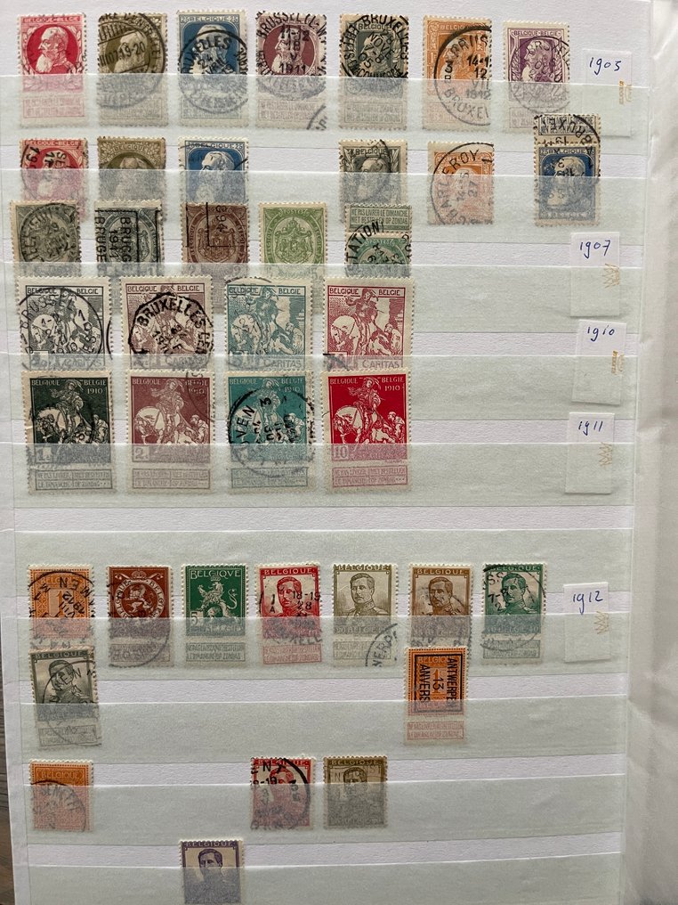 比利时 1849/1960 - 库存簿中的收藏 #4.3