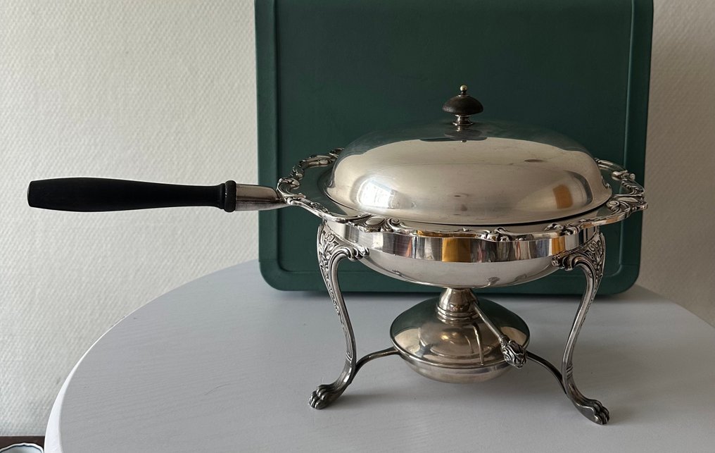 Wilcox international silver company - Πιάτο - Επάργυρο, Μέταλλο, Ξύλο - Όμορφο πιάτο ζέστασης #2.1