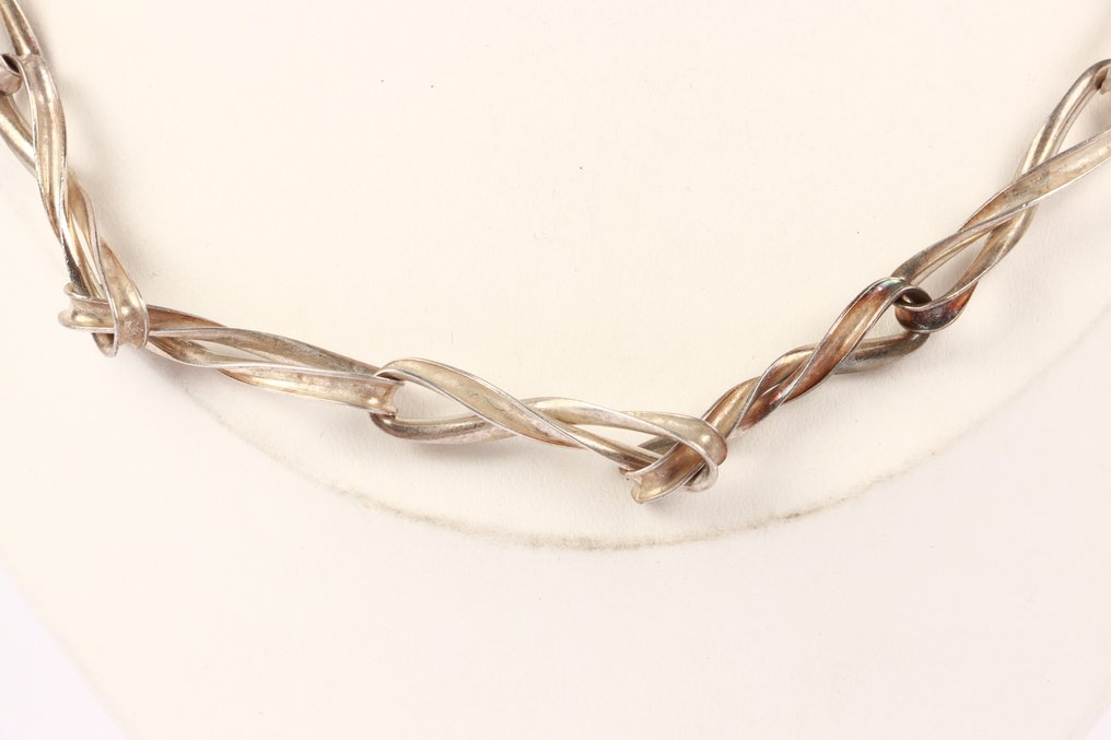 Senza prezzo di riserva - Collana Argento - Vintage twisted links #2.1