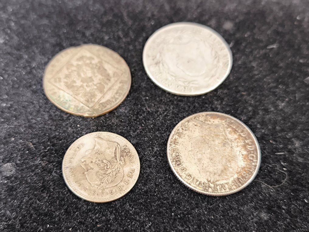 Austria. Lot of 4 coins, various Kreuzer denominations 1802/1870  (No reserve price) #2.1