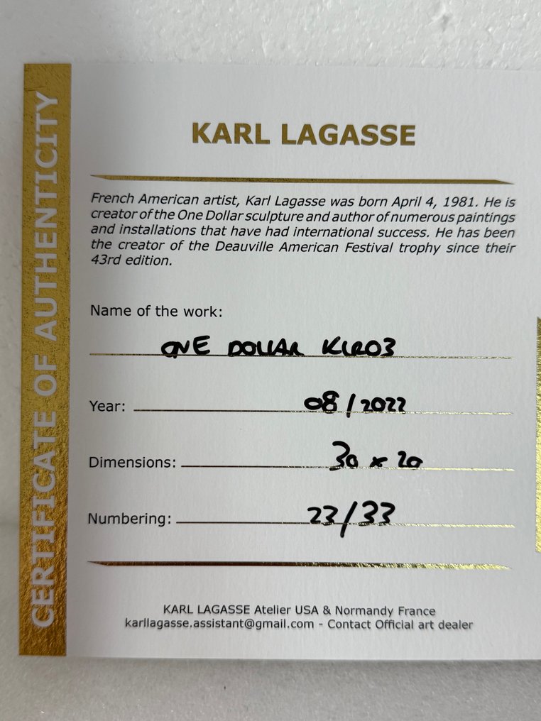 Karl Lagasse (1981) - One Dollar #2.1