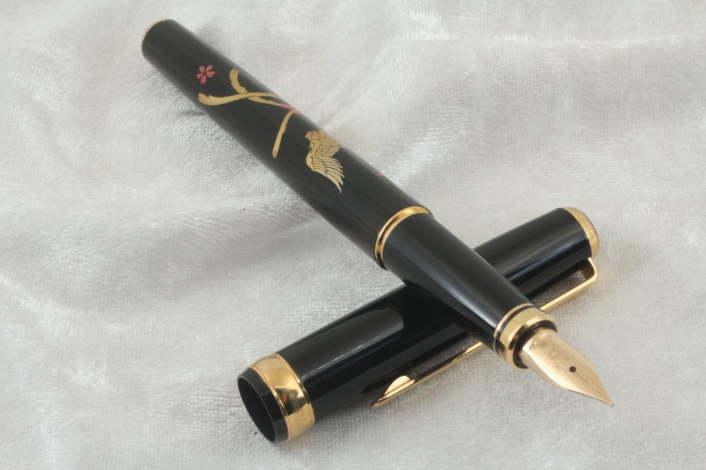 Platinum - Maki-e “Phoenix” – Japanese Lacquer Art – 18K - 自來水筆 #1.0