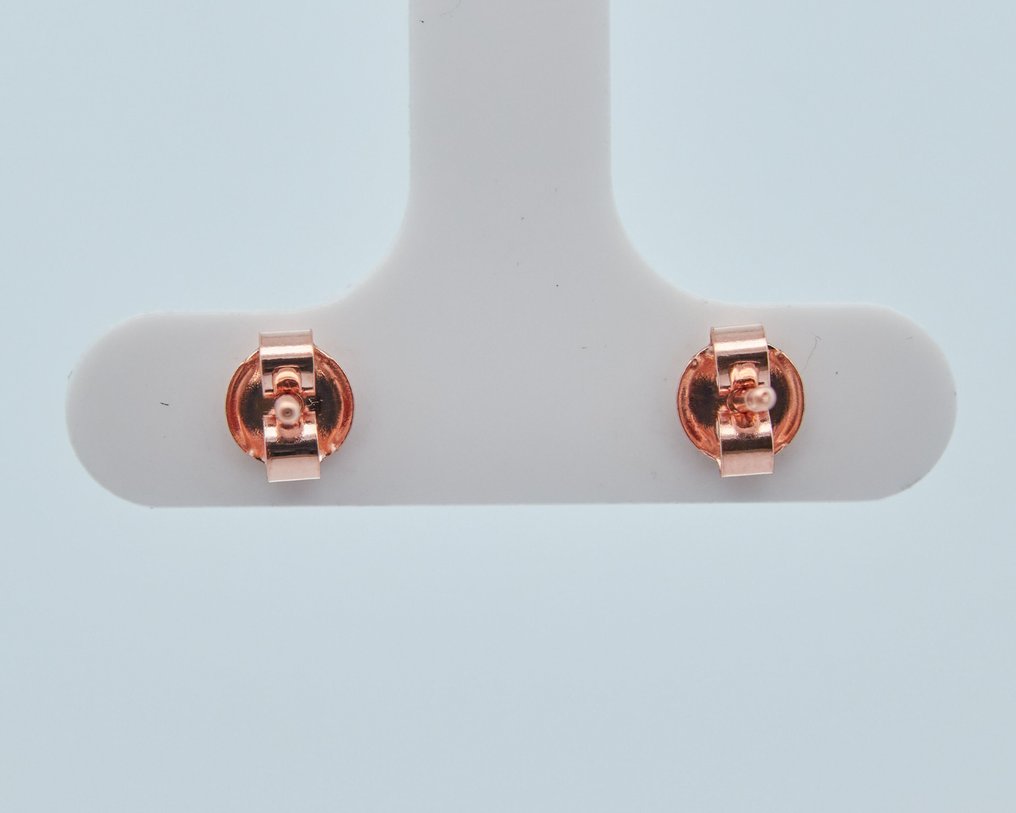 没有保留价 - 耳环 - 14K包金 玫瑰金 -  0.60ct. tw. 钻石 (经彩色处理) #3.2