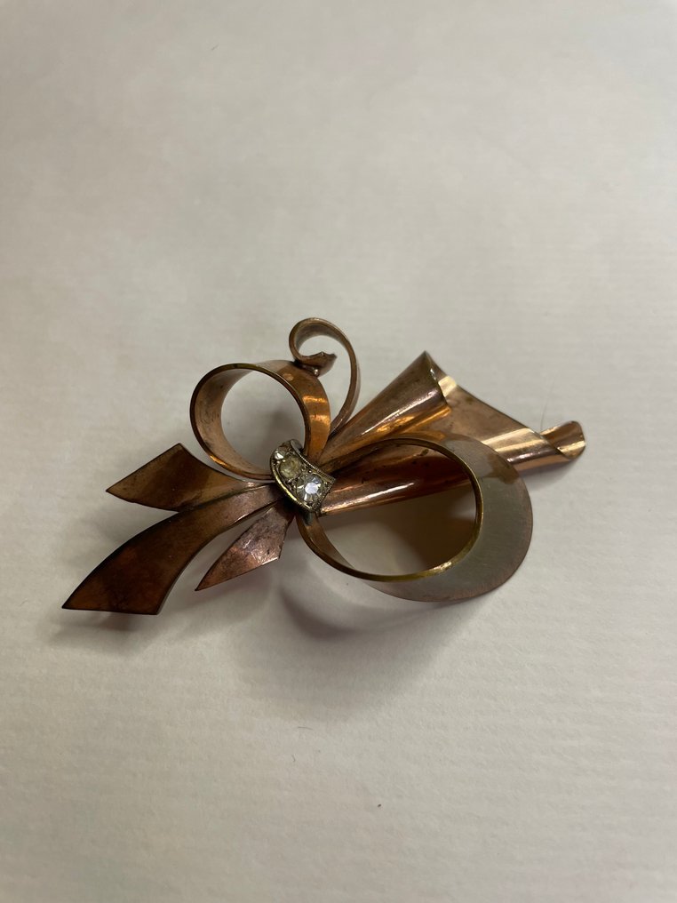 Zonder minimumprijs - Broche Verguld Synthetische edelsteen #1.0