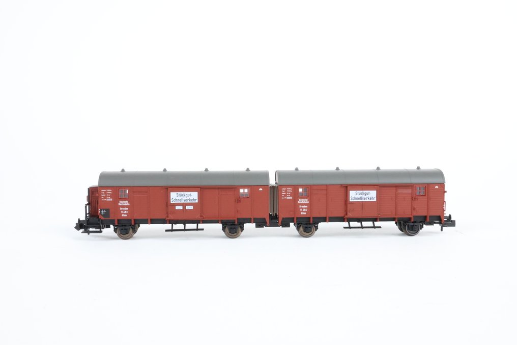 Fleischmann N - 8305,8306 - Zestaw modeli wagonu towarowego (2) - Wózki towarowe Schnellverkehr - DRG #3.2