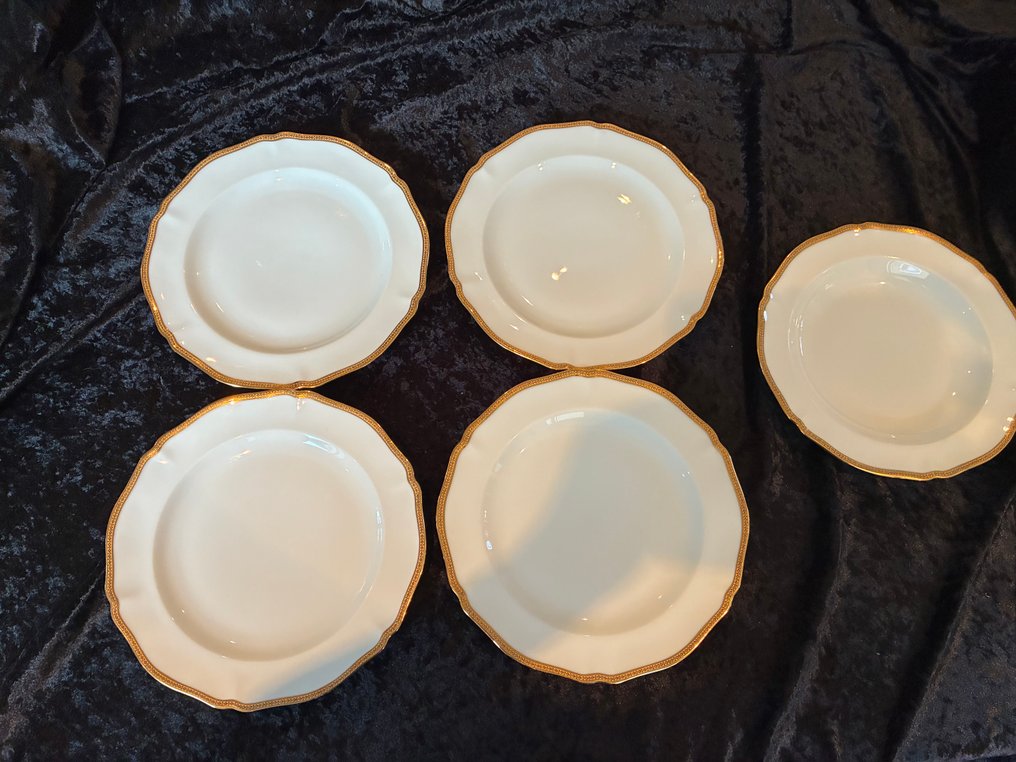 Limoges - chareau Angouline - Πιάτο (5) - Πορσελάνη - 5 σερβίτσια Limoges Royal #3.2