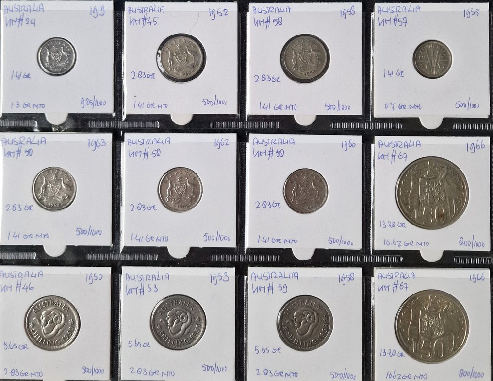 Australia. Set van 38 munten  (Sin precio de reserva) #2.1