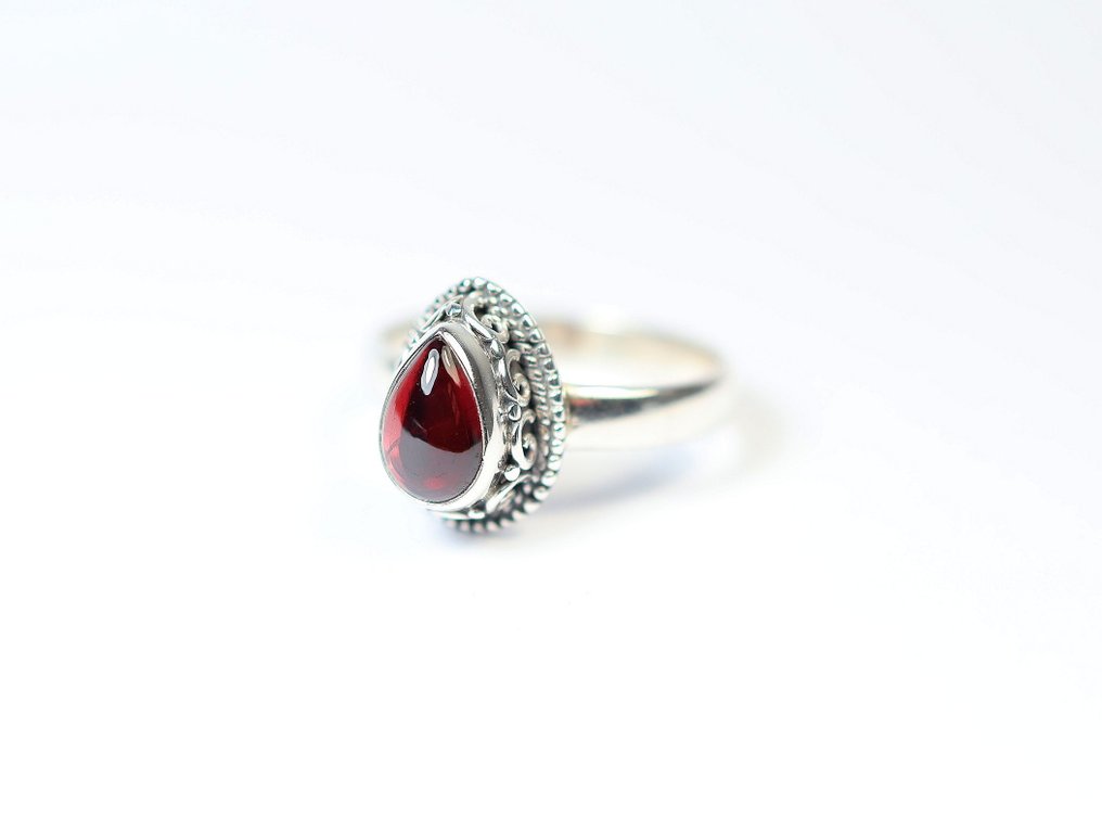 石榴石 戒指 / 凸面宝石 / 新- 4.36 g - (1) #2.1