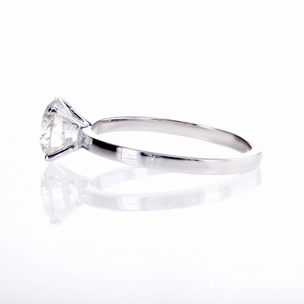 没有保留价 - 订婚戒指 - 14K包金 白金 - 1.75ct. tw. 钻石 (天然) #1.0