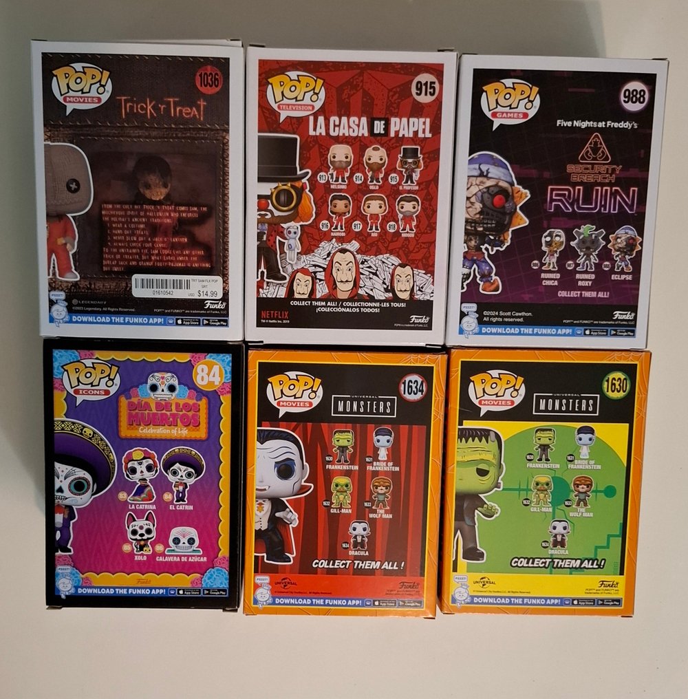 Funko  - Funko Pop Sam; El Profesor; Eclipse; El Catrin; Dracula; Frankenstein - Depois de 2020 - Portugal #2.1