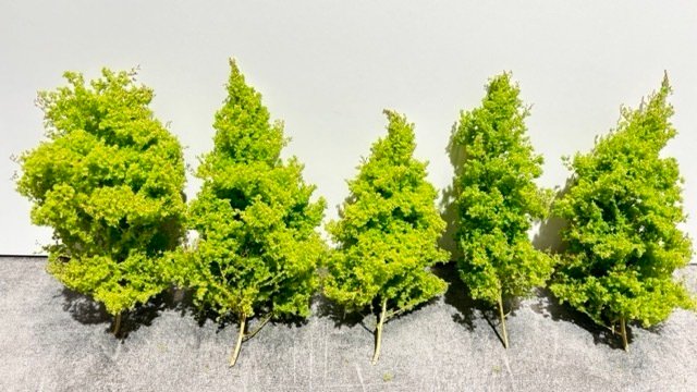 Ultra Realistische modelbouw bomen H0, N, TT - eigen productie - 模型火車風景 (5) - 春天的绿色光 #1.0