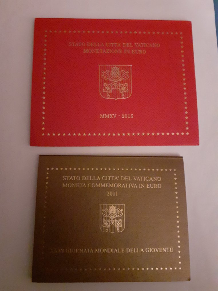 Βατικάνο. Year Set (BU) / 2 Euro 2011/2015 (2 items)  (χωρίς τιμή ασφαλείας) #1.0
