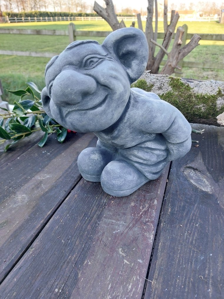 Posąg, garden statue of a troll mythical creature - 25 cm - cast stone #4.3