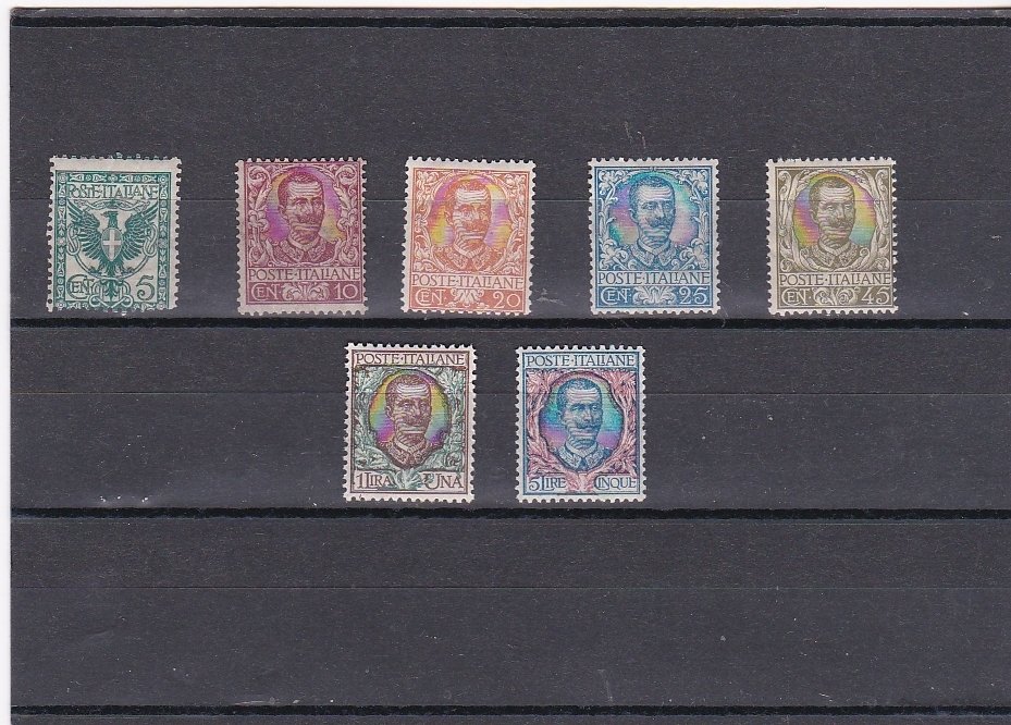意大利王国 1901 - Floreale 7 val. MLH*.BB #1.0