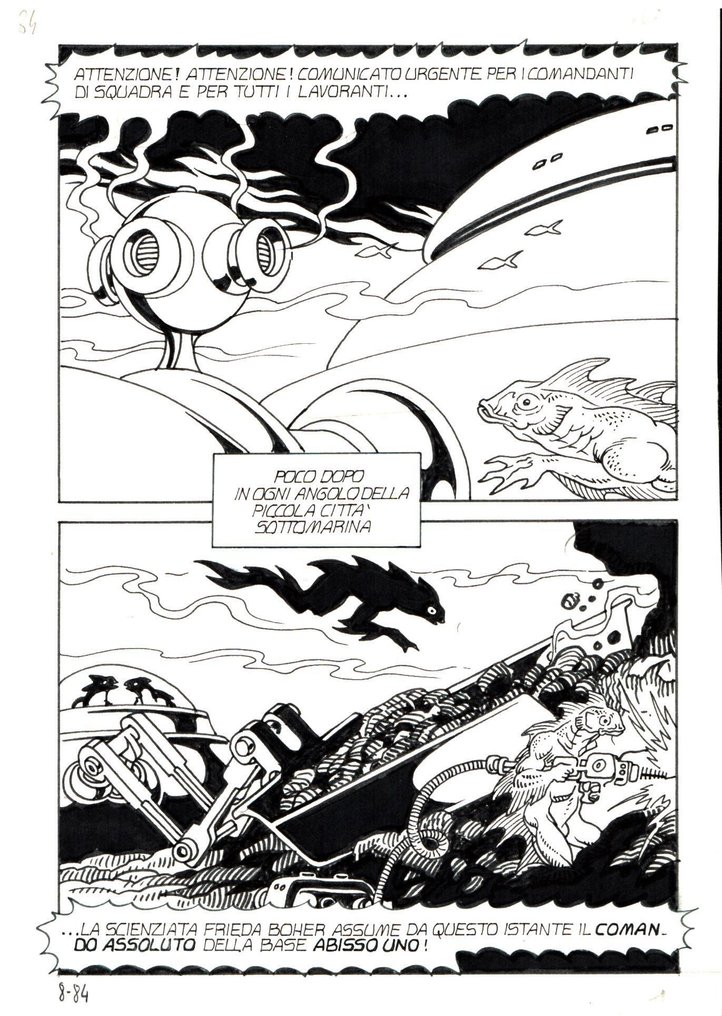 Magnus - 1 Original page - Necron #8 - "Gli uomini pesce" - 1981 #1.0