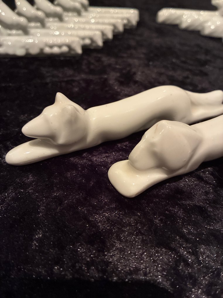 Knivholder (14) - Porcelæn - 14 x messensteunen #4.3