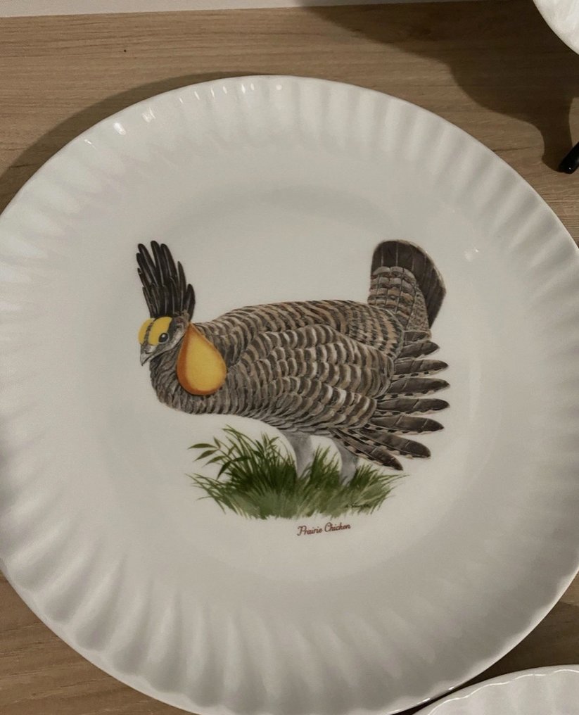 Porcelaines d'Aquitaine, Limoges - L. Lourioux - Serving plate (6) - Porcelain - table service #3.2