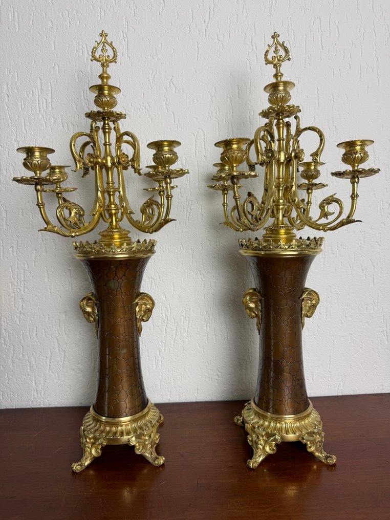 Candeliere (2) - Bronzo patinato, Brons #3.2