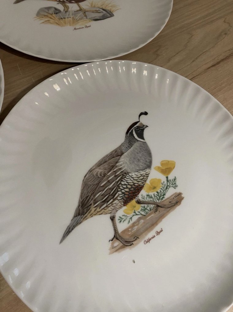 Porcelaines d'Aquitaine, Limoges - L. Lourioux - Serving plate (6) - Porcelain - table service #4.3