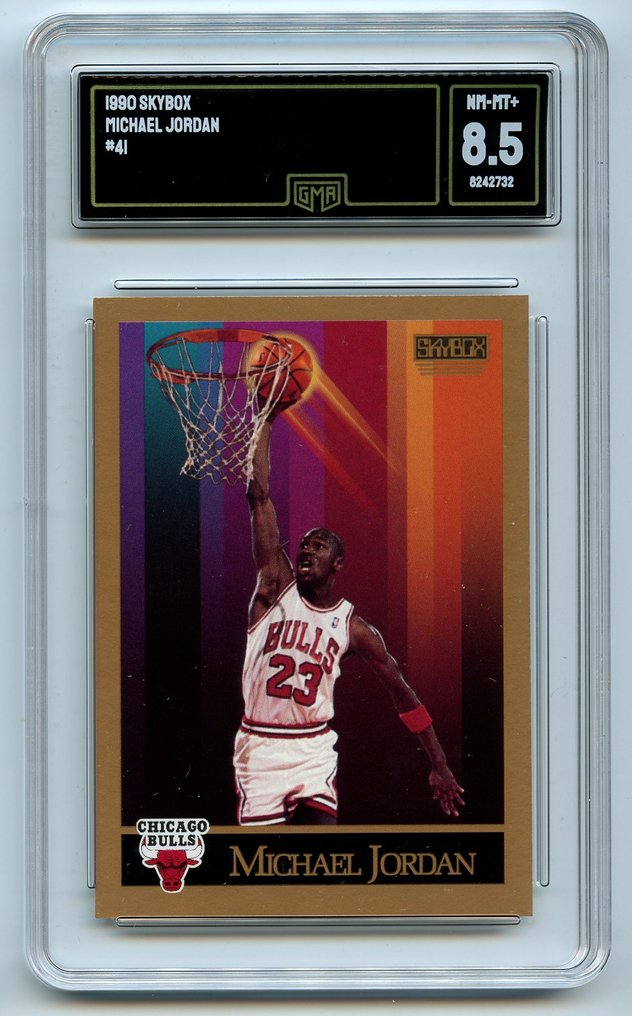 Skybox Lot - 1990 GMA 8.5 & 1991 Michael Jordan vs Magic Johnson GMA 8.5 Michael Jordan - 2 Card - Near Mint (NM) #1.0