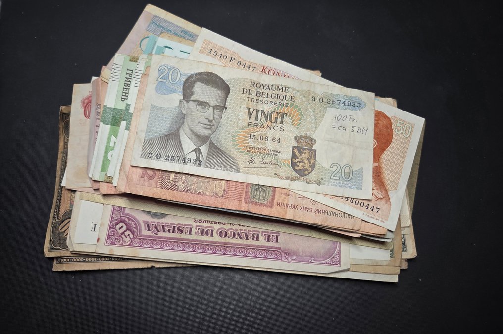 Maailma. - 120 banknotes - various dates (Ei pohjahintaa) #1.0