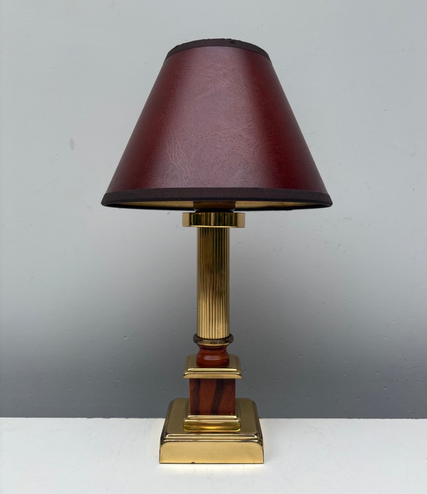 Tischlampe - Messing, Holz #3.2