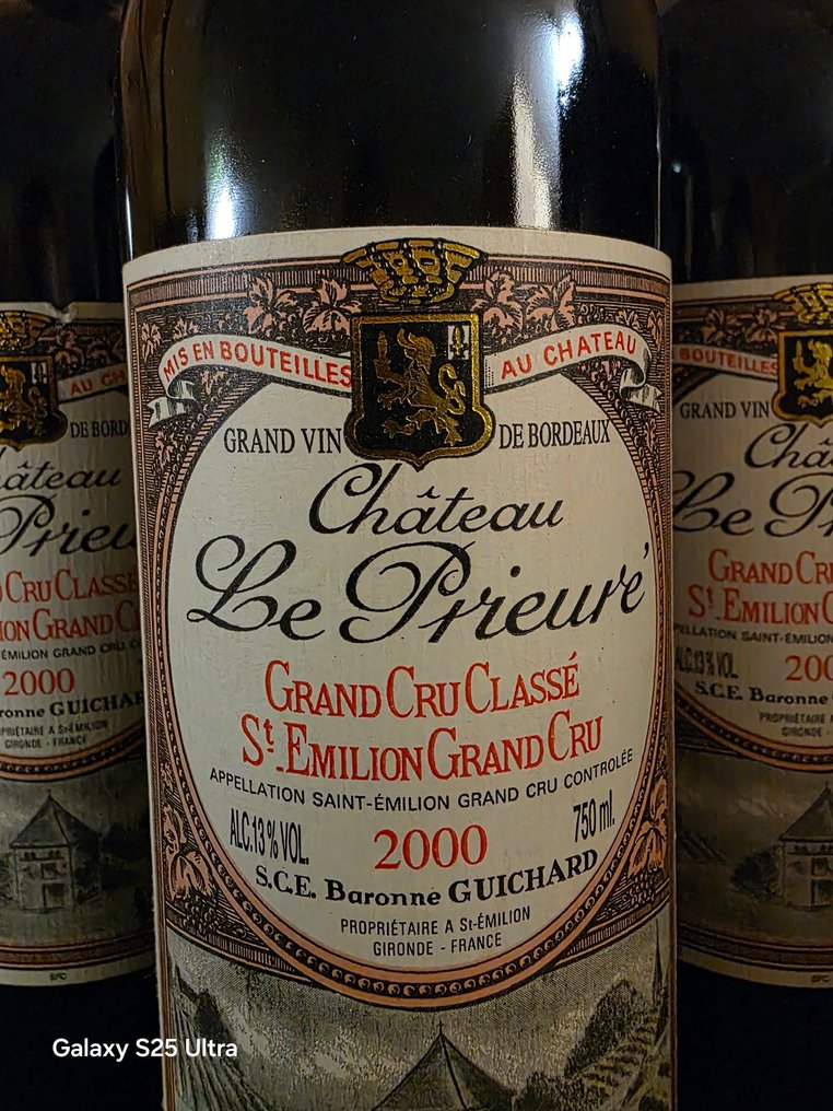 2000 Château Le Prieuré - Saint-Émilion Grand Cru Classé - 5 Flaskor (0,75L) #2.1