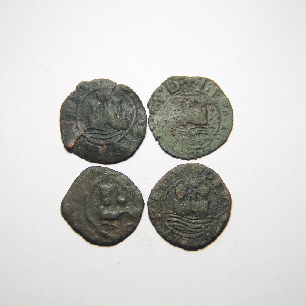 Portugal. D. Manuel I (1495-1521). Ceitil (⅙ de Real Branco) 4 moedas (Ohne mindestpreis) #1.0