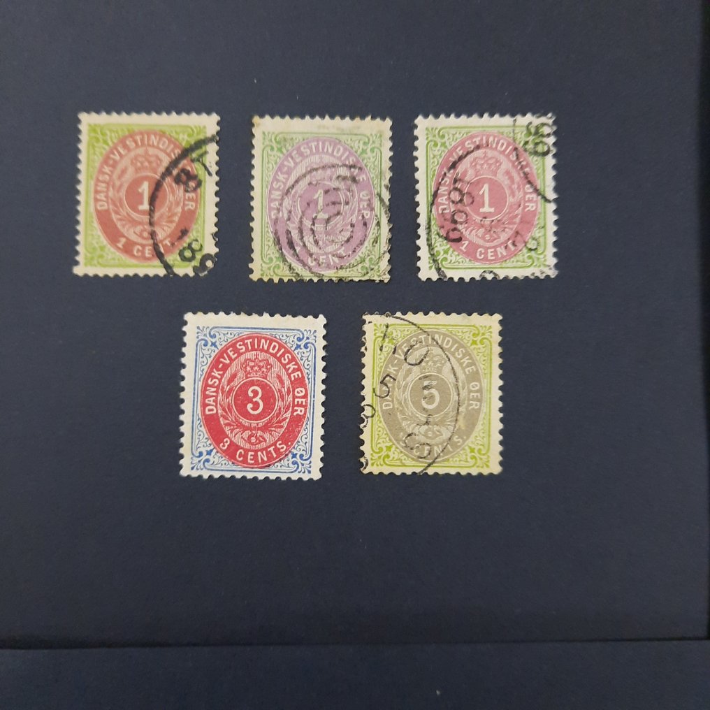 Duńskie Indie Zachodnie 1873/1898 - Mała kolekcja znaczków Duńskich Wysp Zachodnich 1873-1898 - Michel 2018ma #1.0