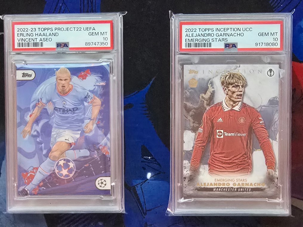 2022/23 Topps Topps Project22 Erling Haaland, Alejandro Garnacho Πρώτη έκδοση, Graded card - PSA 10 - 2 Graded card #1.0