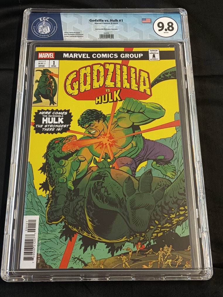Godzilla vs. Hulk #1 - Leonardo Romero Godzilla King of the Monsters Homage Variant - EGC 9.8 - 1 Graded comic - Erstausgabe - 2025 #1.0