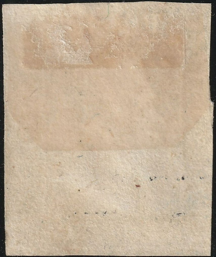 意大利古國－西西里 1859 - 20克深紫灰色Sass 13b，非常罕见的色调。 #1.0