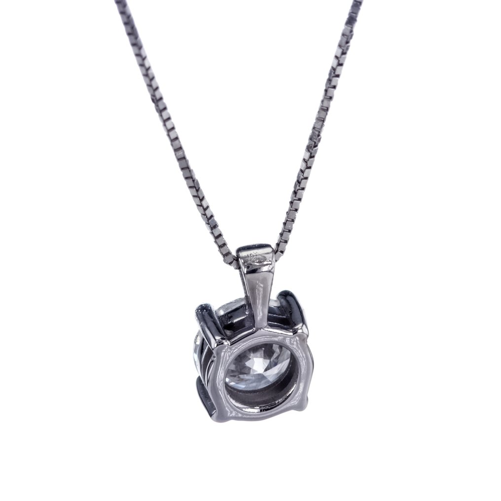 Zonder minimumprijs - Halsketting - 14 karaat Witgoud -  1.02ct. tw. Diamant (Natuurlijk) #4.3