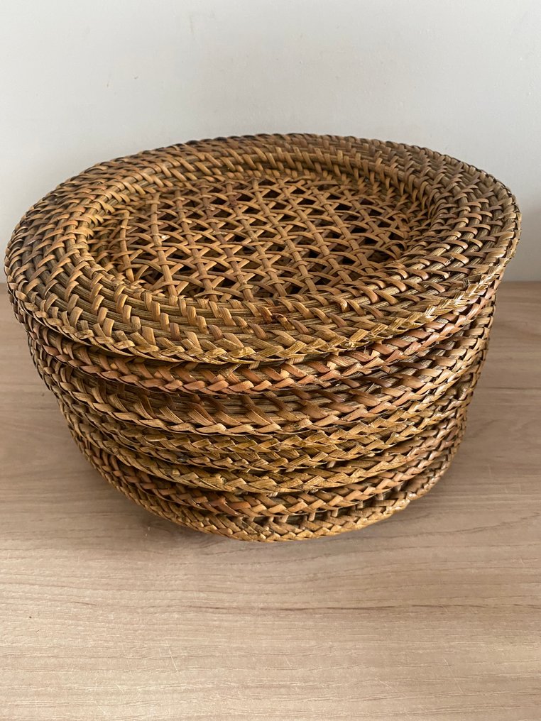 flamant - Platzteller (8) - Togo - Rattan, canage, Bambus - Telleruntersetzer #2.1