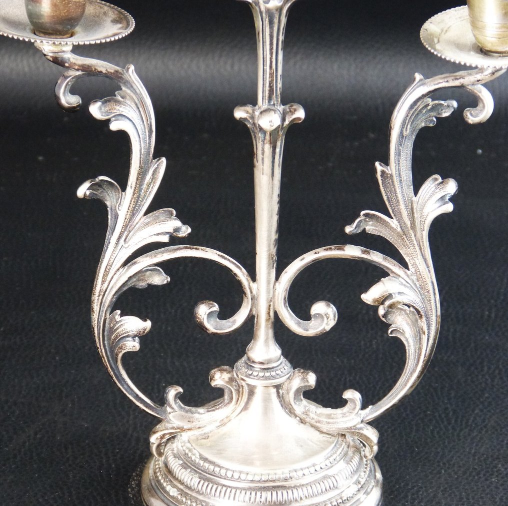 Portacandela a tre bracci, non riempito - .800 argento #3.2