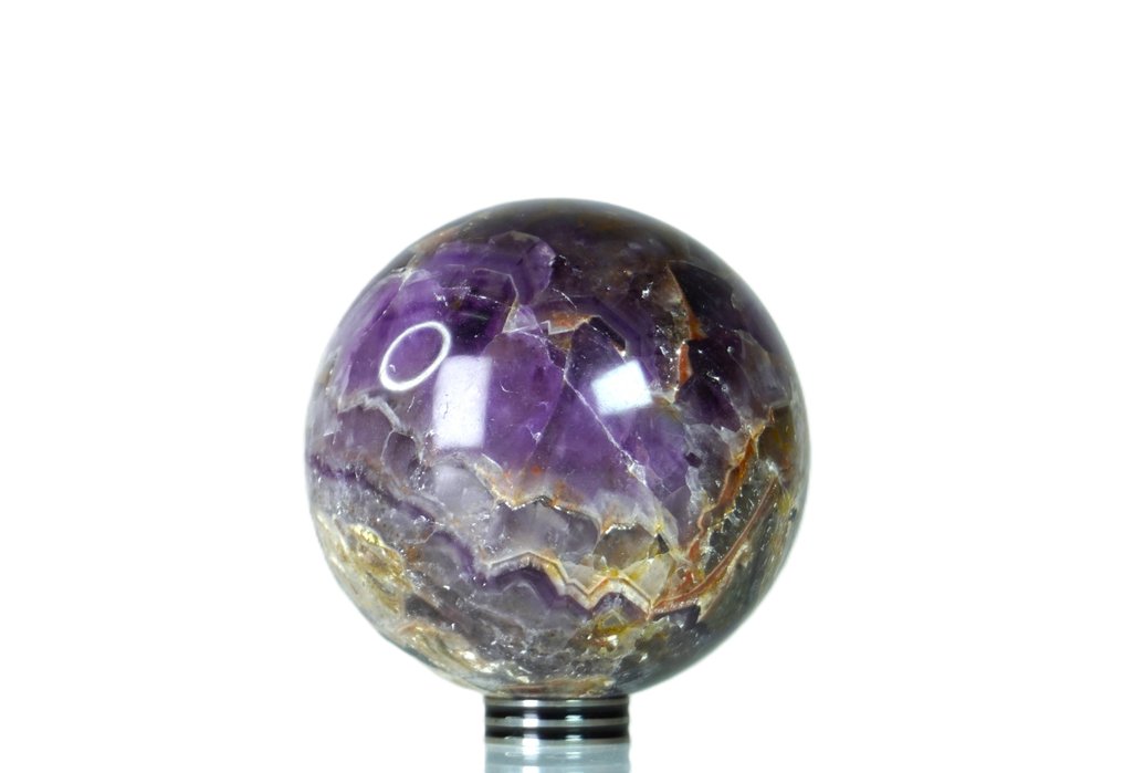 Lila Amethyststein Kugel - Höhe: 8 cm - Breite: 8 cm- 700 g - (1) #1.0