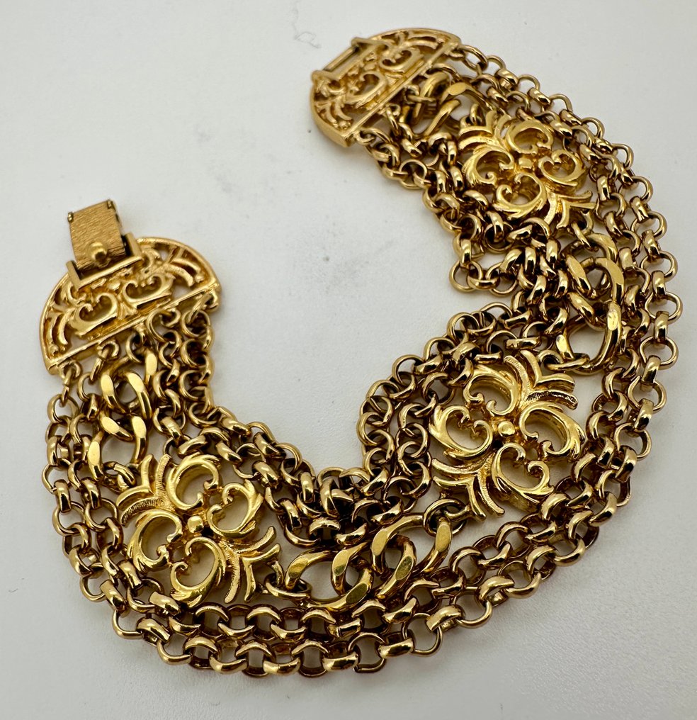 Monet - Colección 'Tempo' - de múltiples hilos, chapado en oro - los años 60 - Pulsera #1.0