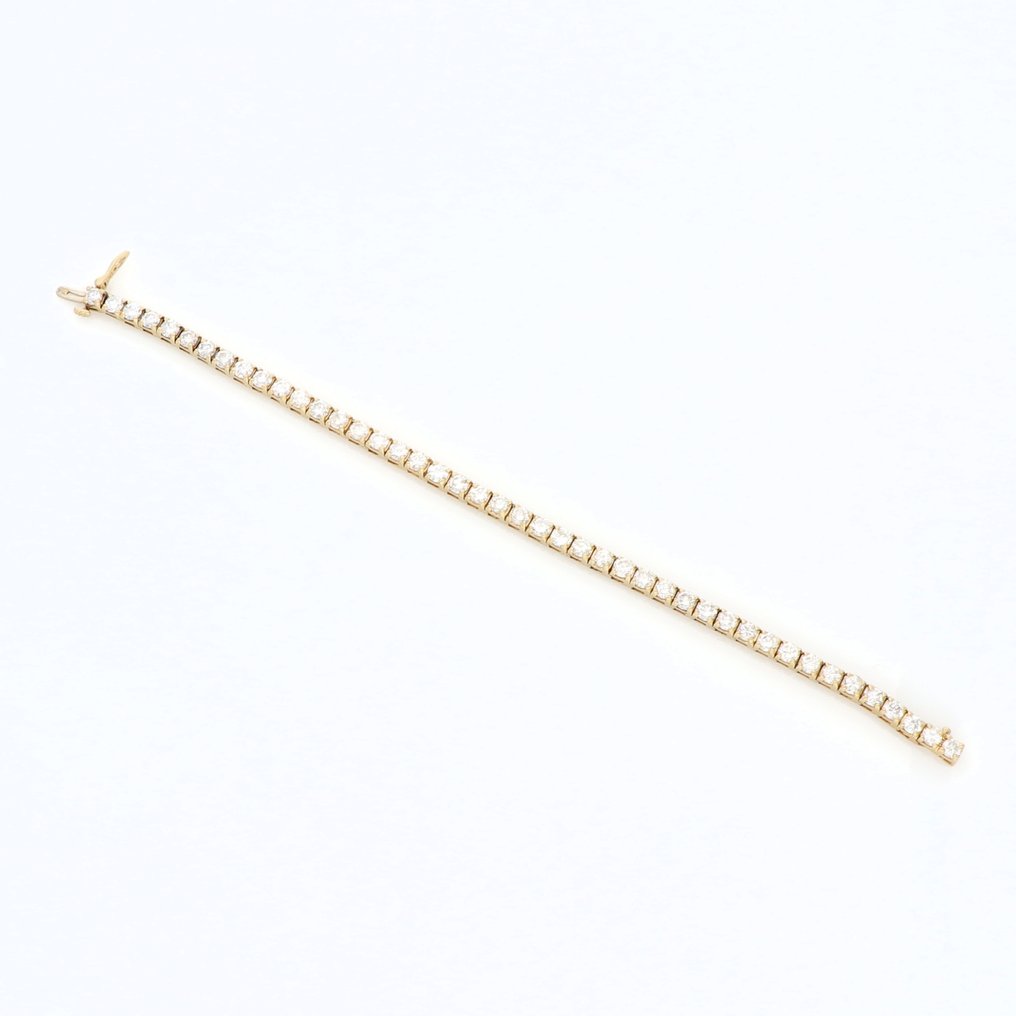 Βραχιόλι τένις - 14 καράτια Κίτρινο χρυσό - 7.48ct. tw. Διαμάντι (Φυσικό) #4.3